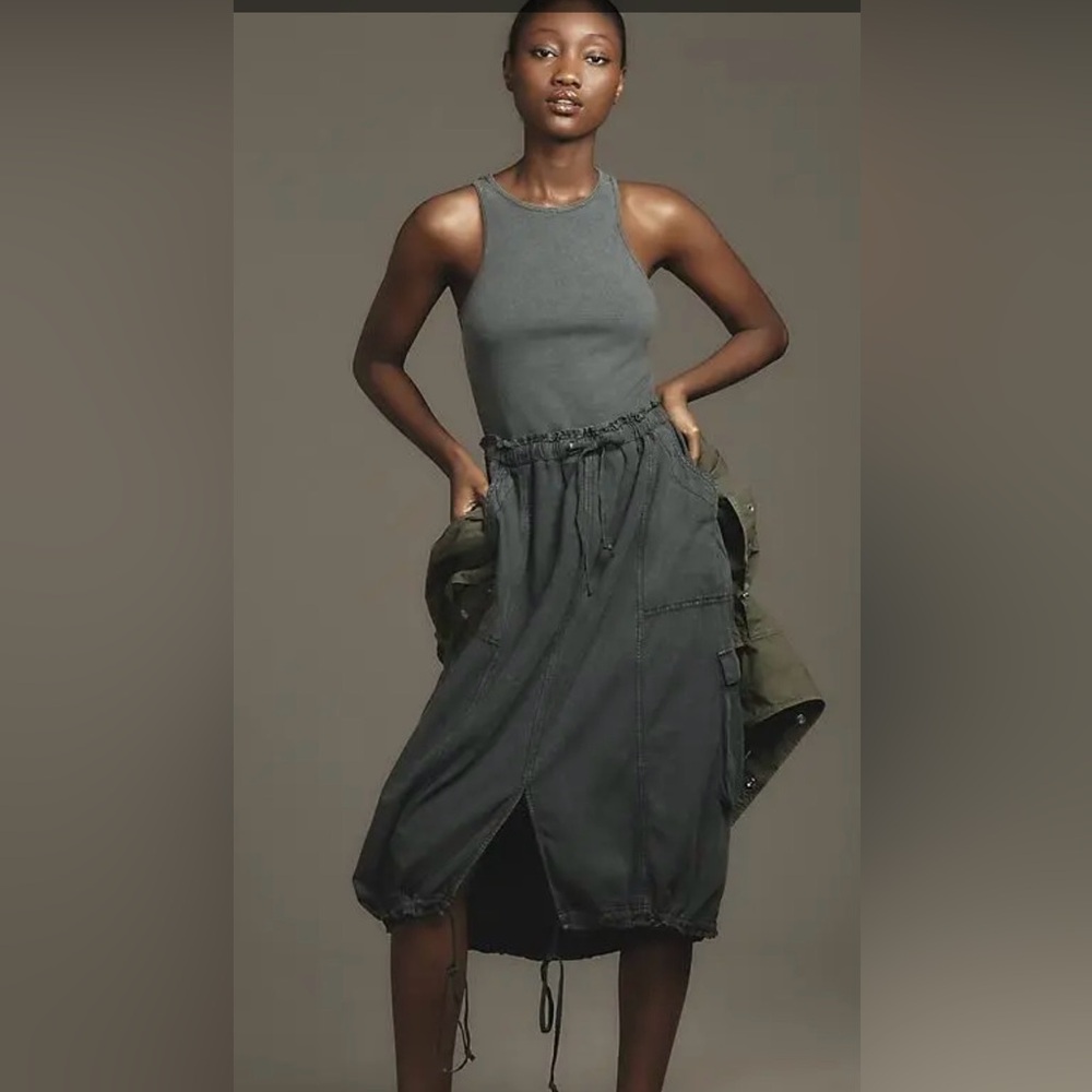 Daily Practice by Anthropologie Be Bold Racerback Twofer Dress in XSP
